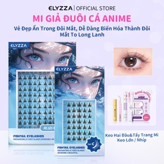  ELYZZA Mi Giả Đuôi Cá Anime - Lông Mi Tự Nhiên Nối Mi Có Thể Tái Sử Dụng 10-13mm Mi Cụm Dễ Dán 
