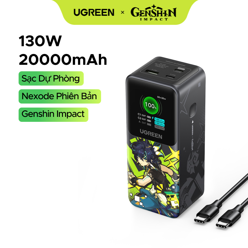 UGREEN Sạc Dự Phòng Nexode Phiên Bản Genshin Impact 20000mAh 130W Powerbank 35524 | BigBuy360 - bigbuy360.vn