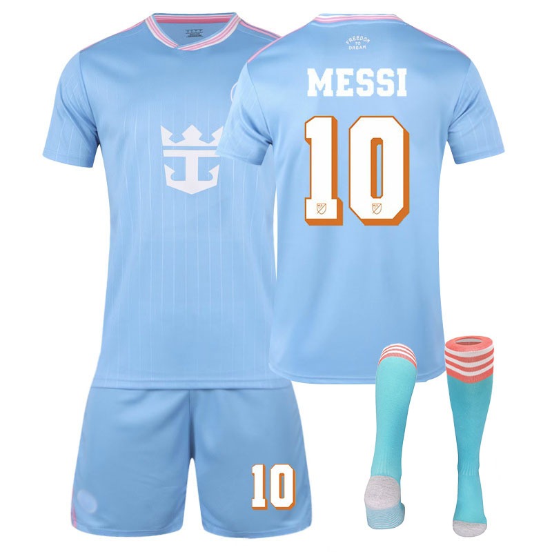 Áo thể thao sân khách phụ Inter Miami CF mùa giải 2025-26 cho Lionel Messi và Luis Suárez, bộ đồ đá 