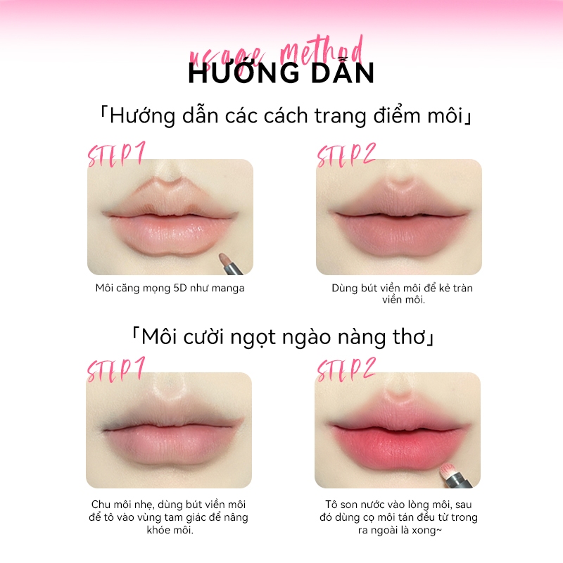 PINKPUNK Chì Kẻ Viền Môi Đa Năng Pinkpunk Magic Line 4in1 – Kẻ Viền Môi, Vẽ Bọng Mắt, Mở Góc Mắt, Tạo Khối Mũi | BigBuy360 - bigbuy360.vn