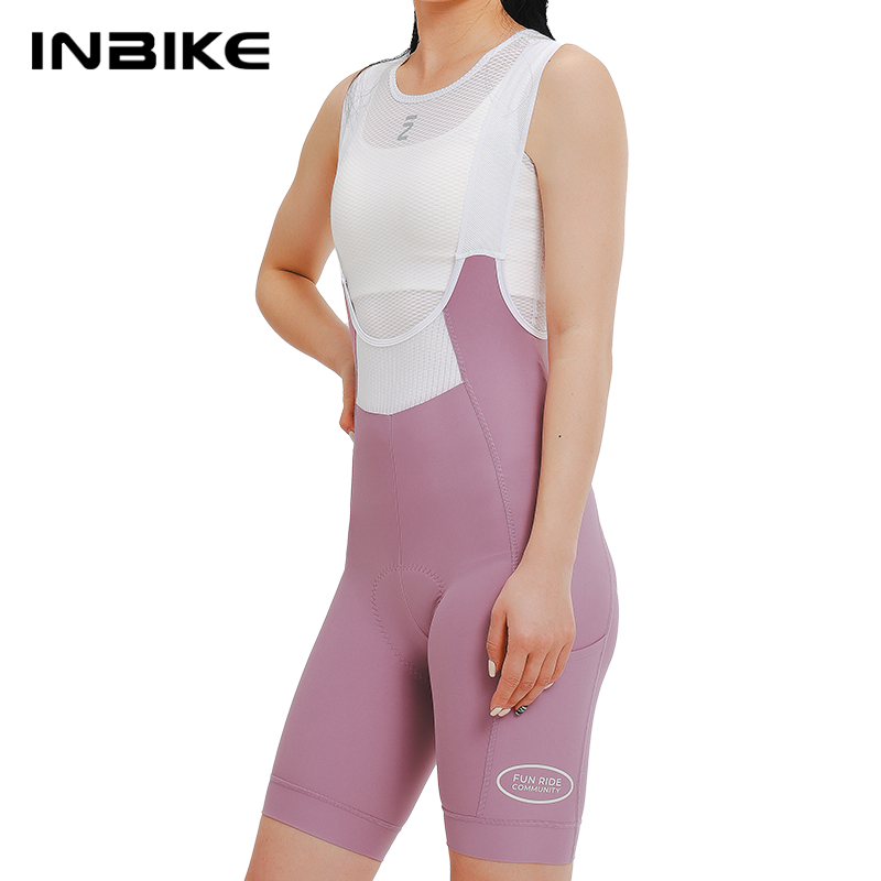 INBIKE 2025 Đi Xe Đạp Yếm Quần Short Nữ 5-6 Giờ Đệm Mùa Hè Thoáng Khí MTB