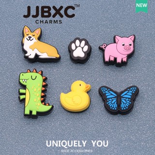  JJBXC Charm phụ kiện dép   - Jjbxc   Charms Giày - Nút Trang Trí Động Vật Hoạt Hình Corgi Khủng Long Lợn Con Loạt - Giày Độc Quyền Chính Hãng - Tặng Kèm Sticker Dép   Sticker Dép   