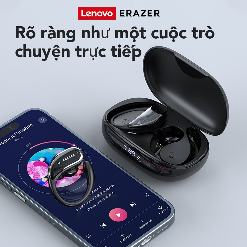 Lenovo ERAZER XT80 Pro Tai Nghe Phiên Dịch Thể Thao Phiên Dịch AI Thông Minh Bluetooth 5.4 TWS Âm Thanh HIFI  Micro Khử Ồn ANC  Chống Nước, Đèn LED Thiết Kế Độ Trễ Thấp | BigBuy360 - bigbuy360.vn