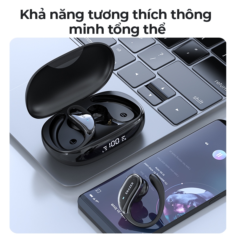 Lenovo ERAZER XT80 Pro Tai Nghe Phiên Dịch Thể Thao Phiên Dịch AI Thông Minh Bluetooth 5.4 TWS Âm Thanh HIFI  Micro Khử Ồn ANC  Chống Nước, Đèn LED Thiết Kế Độ Trễ Thấp | BigBuy360 - bigbuy360.vn