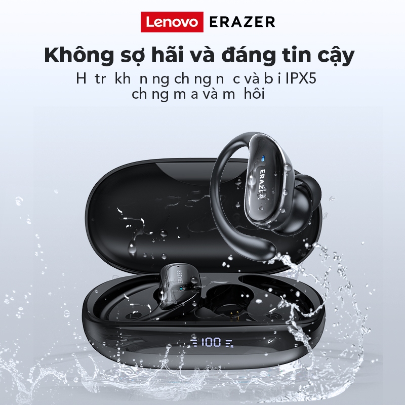 Lenovo ERAZER XT80 Pro Tai Nghe Phiên Dịch Thể Thao Phiên Dịch AI Thông Minh Bluetooth 5.4 TWS Âm Thanh HIFI  Micro Khử Ồn ANC  Chống Nước, Đèn LED Thiết Kế Độ Trễ Thấp | BigBuy360 - bigbuy360.vn