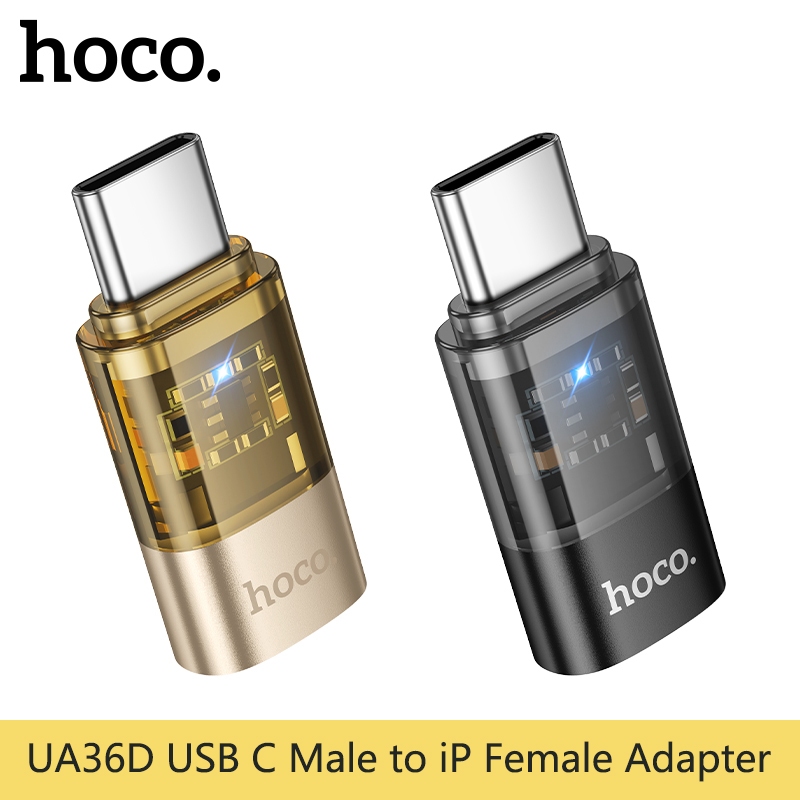Bộ chuyển đổi Hoco UA36D OTG 3.0 Type C sang Lightning / Bộ chuyển đổi iOS cho điện thoại 15 14 13 P