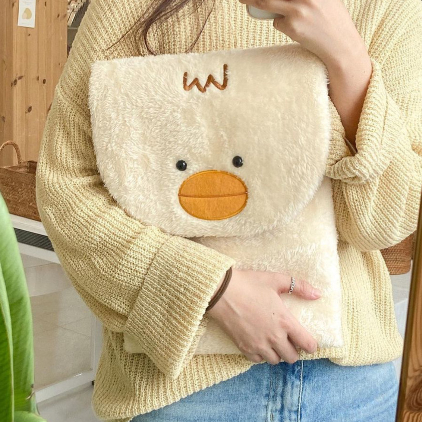 Túi đựng Laptop Han Style Ins Sang Trọng Thêu Động Vật Dễ Thương Máy Tính Bảng Pc Lót Gói Thích Hợp Cho 9.7 11 13 14Inch