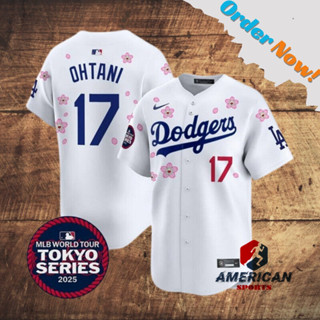 Áo bóng chày nam 2025 Tokyo Series Los Angeles Dodgers Shohei Ohtani Jersey sakura