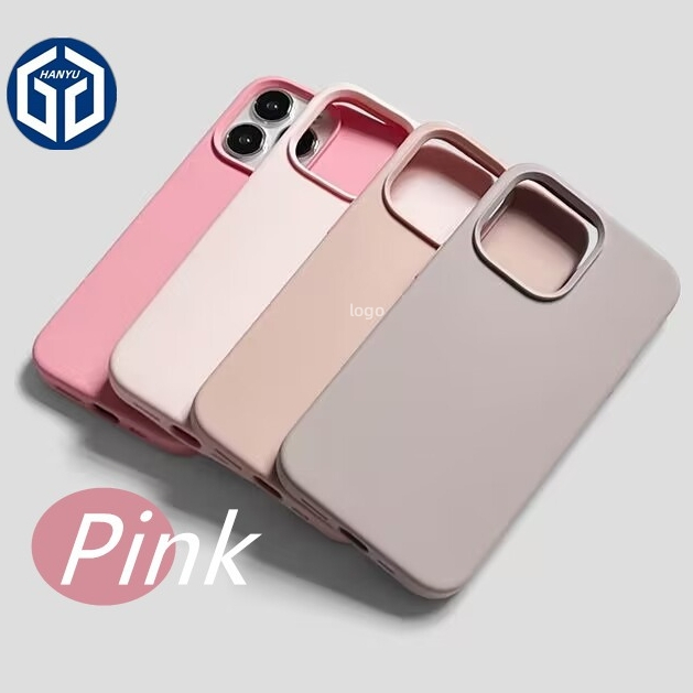 Ốp Lưng Silicon Lỏng Màu Hồng Trắng / Hồng Hồng Cho iPhone16 15 14 13 12 11 Pro Max Mềm Cho iPhone16