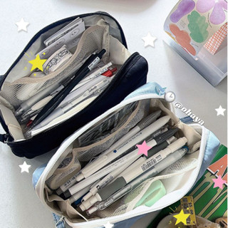 Ohaya | Gối Gối Hộp Đựng Bút Chì ins Màu Đen Xanh Đa Lớp Túi Văn Phòng Phẩm Sinh Viên Văn Phòng Phẩm Túi Bảo Quản