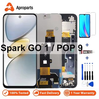 Màn Hình LCD Chính Hãng Cho Tecno Spark Go 1 POP 9 4G KL4h Pop9 Bộ Số Hóa Màn Hình Cảm Ứng Có Khung