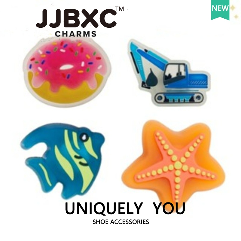 JJBXC Charm phụ kiện dép   - Jjbxc   Charms Shoes - Khóa Trang Trí Nhấp Nháy Đèn Donut Sao Biển LED 