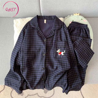  Bộ Đồ Ngủ Cotton Nữ dáng dài tay họa tiết Chó Mây nhập khẩu 