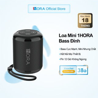 Loa Bluetooth Mini 1HORA - Bass Cực Mạnh, Pin Trâu, Hỗ Trợ Đa Kết Nối Thẻ Nhớ/USB/AUX Pin Khủng 12 Giờ, Kết Nối mọi thiết bị