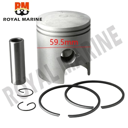 Bộ pít-tông 6J8-11631 (Std) 6J8-11610 Vòng piston cho yamaha 2 thì 25HP 30HP động cơ phía ngoài