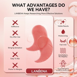 LANBENAMẶT NẠ MẮT ĐA PEPTIDE  & HOA HỒNG 7X (Hộp/60 miếng) - Giảm Nhăn, Làm Mờ Quầng Thâm, Trẻ Hóa Vùng Mắt Tự Nhiên  Skincare