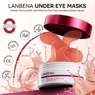 LANBENAMẶT NẠ MẮT ĐA PEPTIDE  & HOA HỒNG 7X (Hộp/60 miếng) - Giảm Nhăn, Làm Mờ Quầng Thâm, Trẻ Hóa Vùng Mắt Tự Nhiên  Skincare