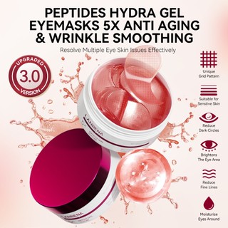 LANBENAMẶT NẠ MẮT ĐA PEPTIDE  & HOA HỒNG 7X (Hộp/60 miếng) - Giảm Nhăn, Làm Mờ Quầng Thâm, Trẻ Hóa Vùng Mắt Tự Nhiên  Skincare