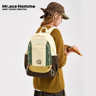 Mr.ace Homme 3268 Ba lô chống nước nhẹ Túi đi học thời trang dung tích lớn dành cho nữ
