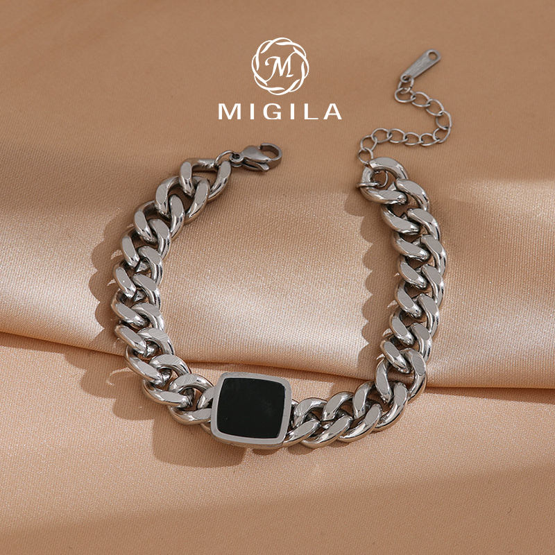 Quà tặng tốt nghiệp MIGILA Cuba Little Black Mảng bám Cuba Vòng tay không xỉn màu quà tặng cho BF