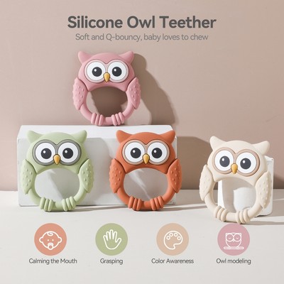 Bé Silicone Miếng Dán Hoạt Hình Khủng Long Cú Hình Sơ Sinh Cho Bé Mọc Răng Đồ Chơi Cấp Thực Phẩm BPA Free Pop Nó Đồ Chơi Cảm Giác
