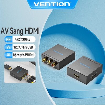Đầu Chuyển Đổi Vention Từ AV 3 Cổng RCA Sang Video HDMI 1080p 720p