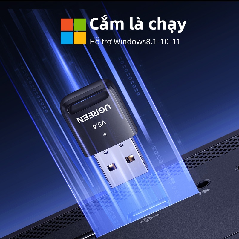 Ugreen USB Bluetooth 6.0 5.4 5.3 5.0 Bộ chuyển đổi Bộ thu phát Dongle không dây cho PC Windows 11 10 8.1 Tai nghe âm thanh nổi Bluetooth | BigBuy360 - bigbuy360.vn