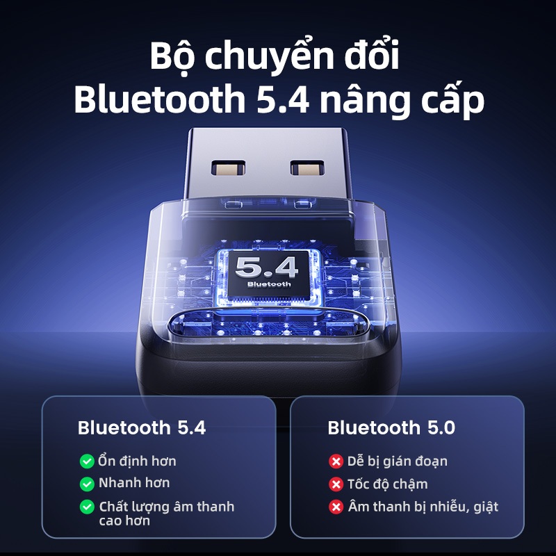 Ugreen USB Bluetooth 6.0 5.4 5.3 5.0 Bộ chuyển đổi Bộ thu phát Dongle không dây cho PC Windows 11 10 8.1 Tai nghe âm thanh nổi Bluetooth | BigBuy360 - bigbuy360.vn