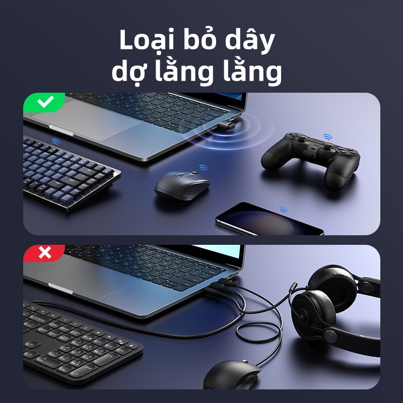 Ugreen USB Bluetooth 6.0 5.4 5.3 5.0 Bộ chuyển đổi Bộ thu phát Dongle không dây cho PC Windows 11 10 8.1 Tai nghe âm thanh nổi Bluetooth | BigBuy360 - bigbuy360.vn
