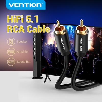 Dây Audio 2 đầu RCA đầu nối mạ vàng 14K kết nối dễ dàng Cáp âm thanh RCA cho bộ khuếch đại