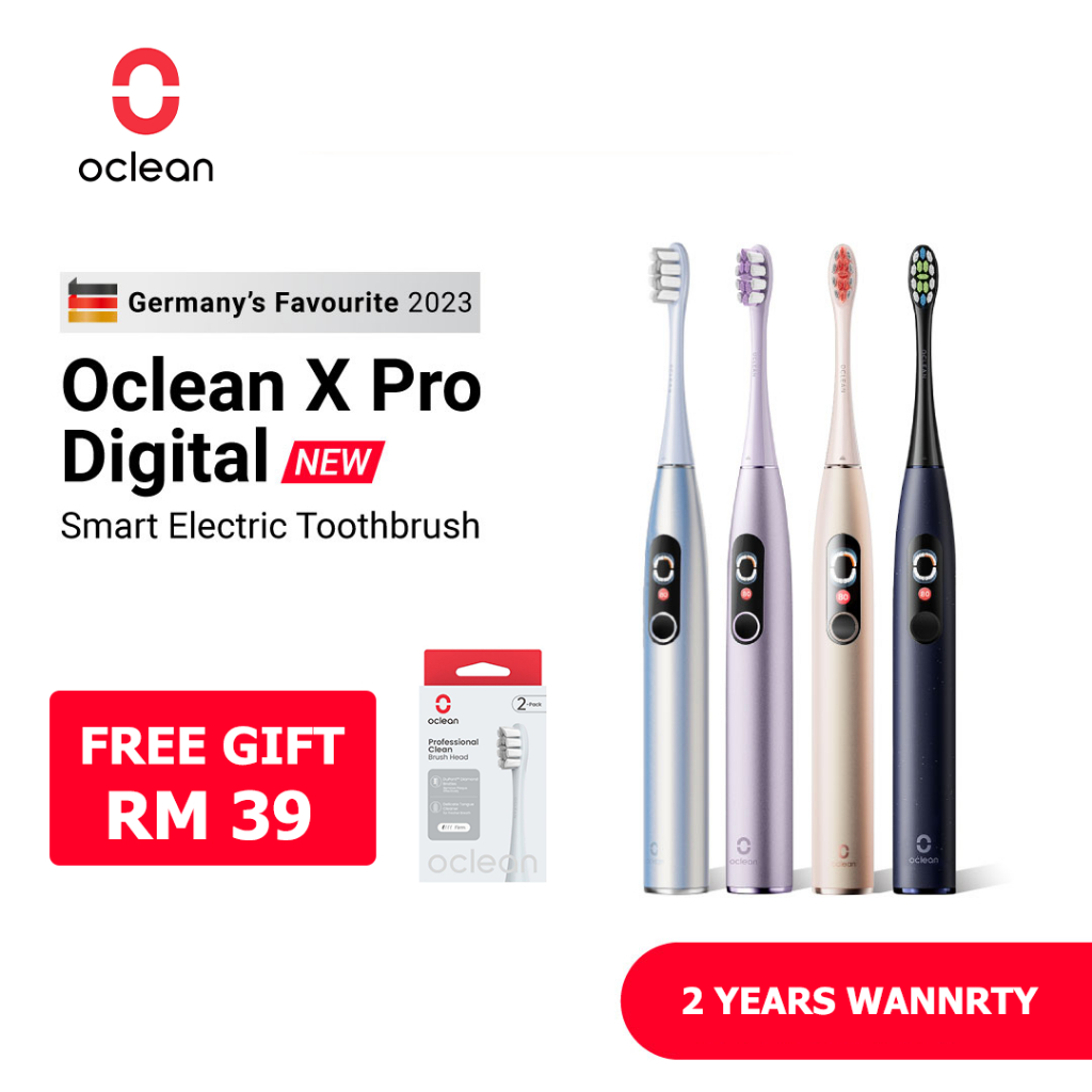 Bàn chải đánh răng điện thông minh kỹ thuật số Oclean X Pro với màn hình cảm ứng Phản hồi tức thì & 