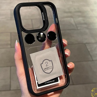 COVET Luxury Lens Stent Drop Resistant  Case Compatible for IPhone 16 15 14 13 12 11 Pro Max Plus Stent Accompanying Lens Film Shockproof Hard Bumper Case