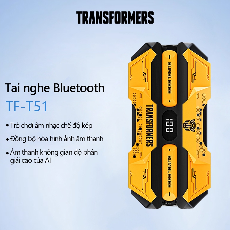 Tai nghe bluetooth Transformers TF-T51 cảm ứng, siêu nhỏ gọn, có mic đàm thoại, nghe nhạc cực hay