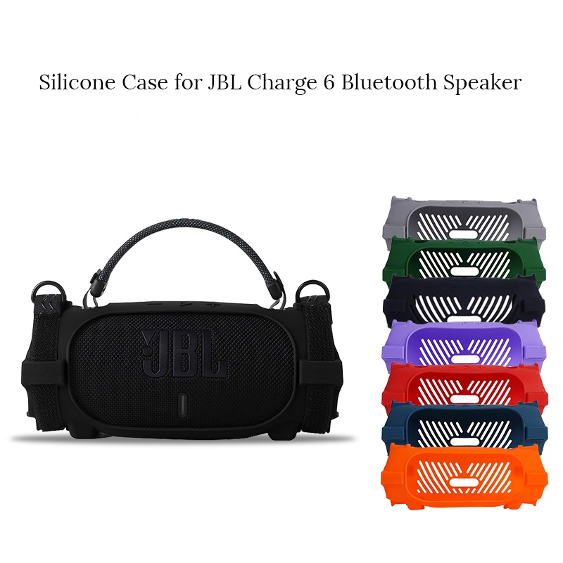 Ốp Lưng Silicon Cho JBL Charge 6 Loa Bluetooth Di Động Chống Nước Có Dây Đeo Vai Du Lịch Có Thể Tháo
