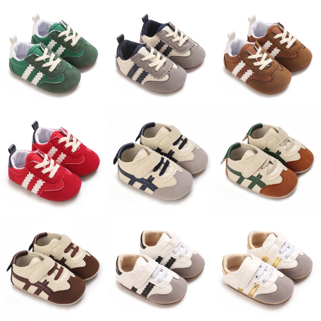 Vải Mới Giày Thể Thao Cho Bé Sơ Sinh Bé Trai Và Bé Gái Bước Đầu Tiên Giày Đi Bộ Cho Bé Đế Mềm Chống Trơn Trượt Giày 0-1 Tuổi