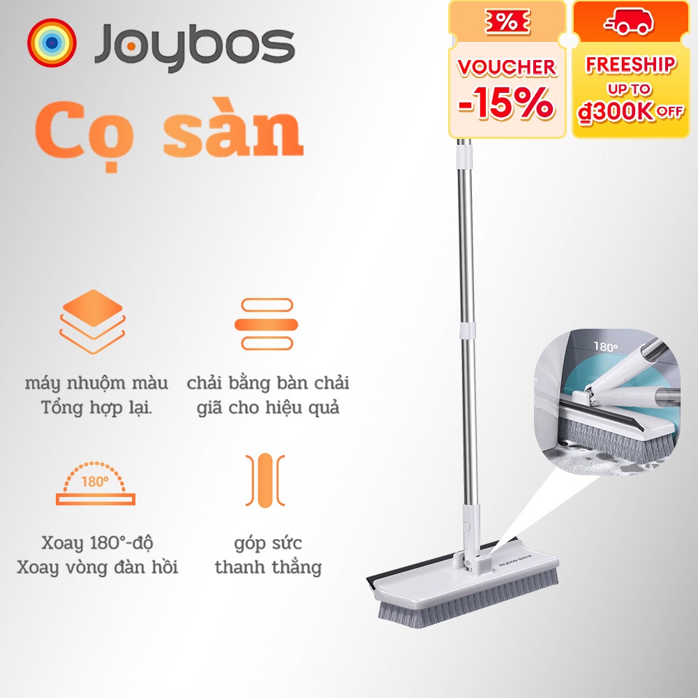 Joybos® CâY Chà SàN Nhà TắM 2 Trong 1 ChổI Cọ SàN Và GạT NướC/ Tay CầM BằNg HợP Kim NhôM