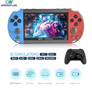 X7 4.3 inch Máy chơi Game cầm tay Màn hình IPS Máy chơi Game HD Máy chơi Game tích hợp 10000 trò chơi cho GBA GBC NES GBC