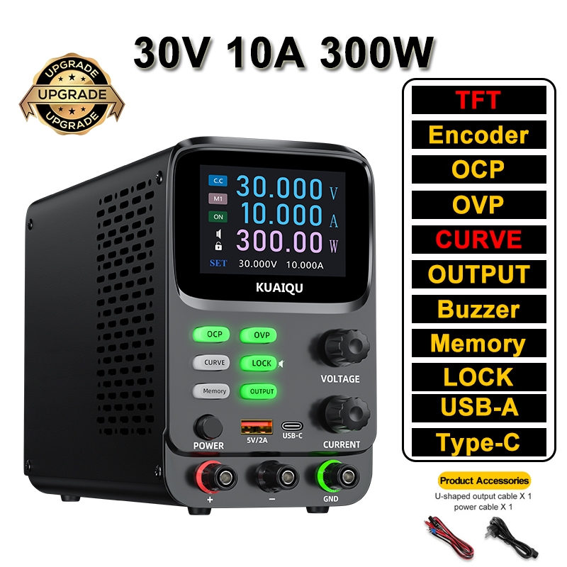 Kuaiqu Phòng thí nghiệm Cung cấp điện áp Đường cong dòng điện 00.001 5Digits Màn hình 10μA Tiêu thụ 