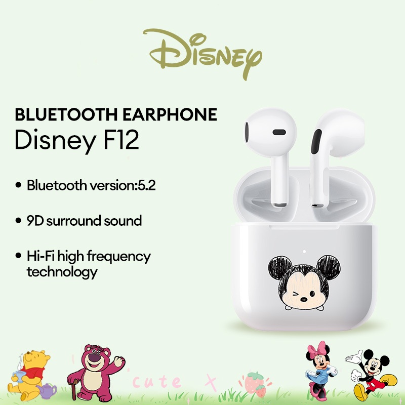 Tai Nghe Bluetooth Disney F12 ÂM THANH Nổi Hifi Cảm Ứng Thông Minh Với Mic