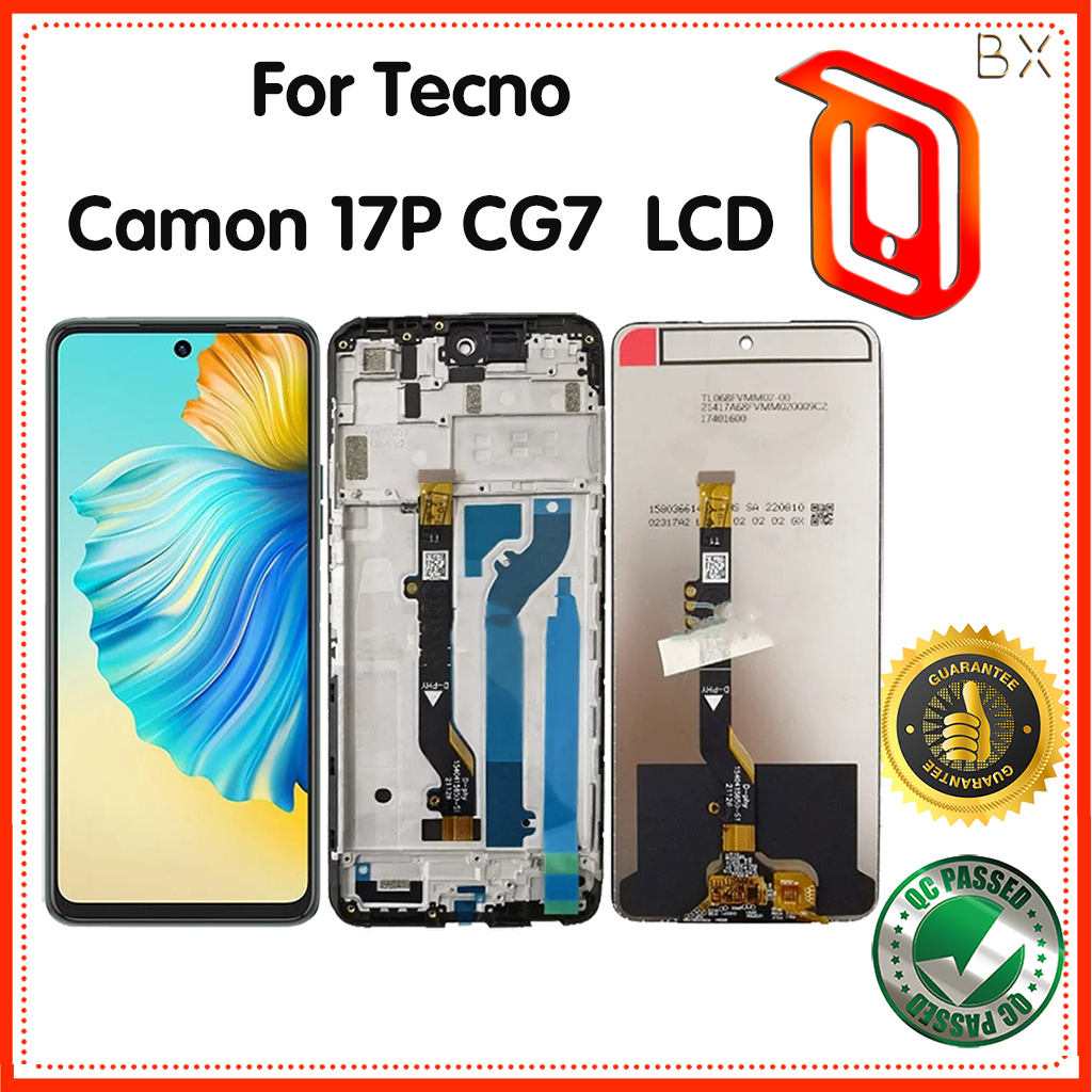 Dành Cho Tecno Camon 17P CG7 CG7n Màn Hình Hiển Thị LCD Bộ Số Hóa Cảm Ứng Lắp Ráp Các Bộ Phận Thay T