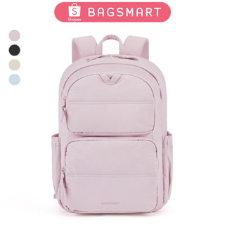 BAGSMART Balo đựng máy tính xách tay 15,6 inch nhẹ chống thấm nước cỡ lớn thường ngày cho trường đại học