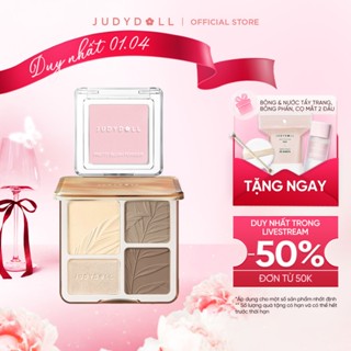 [Combo 2] Bảng Tạo Khối Bắt Sáng 4 Ô JUDYDOLL & Phấn Má Hồng JUDYDOLL Màu #44 Mịn Lì Tự Nhiên Lâu Trôi