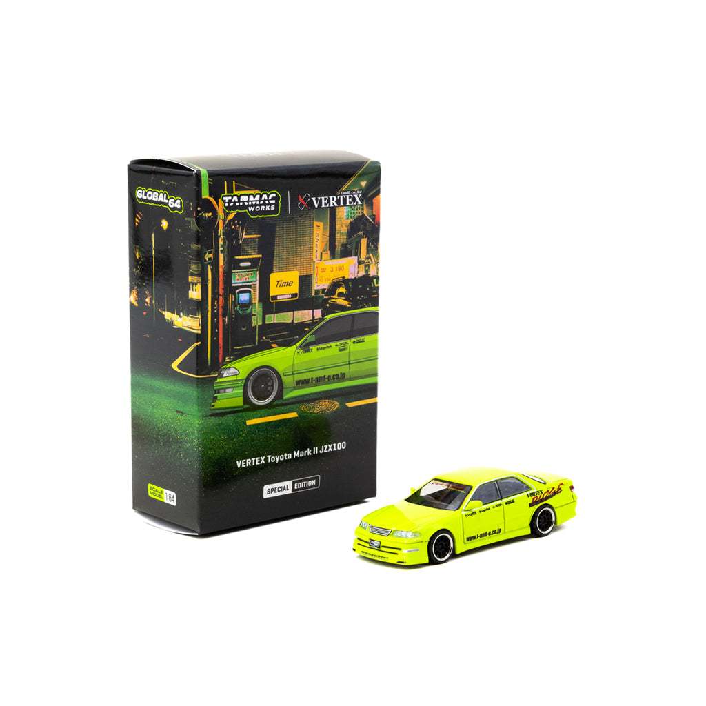Tarmac Works T64G-024-LG 1 / 64 VERTEX Toyota Mark II JZX100 Xanh nhạt - Tokyo Auto Salon 2025 Phiên