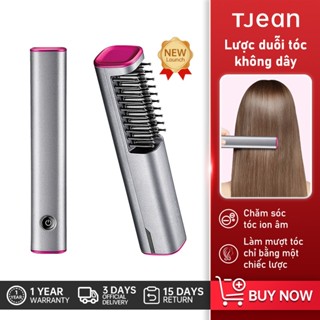  TJean Lược Điện Chải Tóc Tạo Kiểu - Lượt Điện 3in1 Đa Năng - không dây ion âm Sạc pin tích điện du lịch tiện lợi 