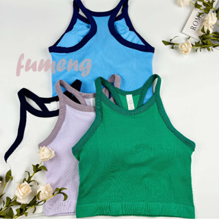 Áo Vest tập Yoga chống sốc có độ đàn hồi cao có khóa màu với miếng đệm ngực cố định