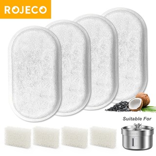  Bộ lọc đài phun nước uống cho mèo Rojeco 2L Bộ lọc thay thế đài phun nước cho thú cưng bằng thép không gỉ 304 