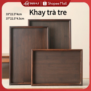 GIANXI【Có hàng tồn kho Khay Gỗ Đa Năng Cao Cấp Có Tay Cầm Dày  bộ chén gỗ trà khay đựng cốc bình lọc trà