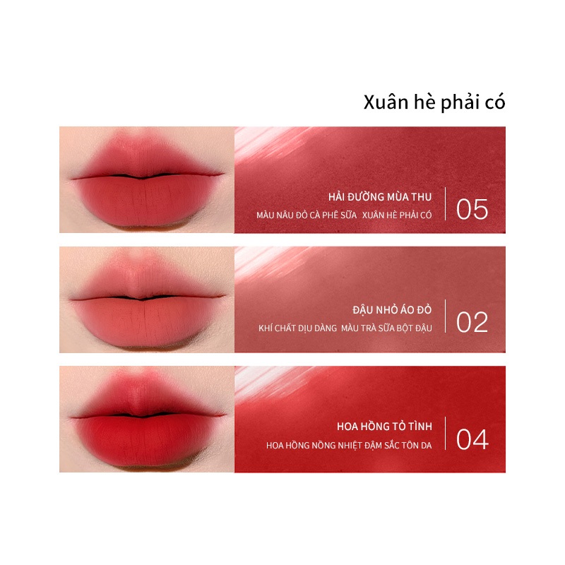 [Live Combo 2] Combo 2 son lì Mooekiss khóa màu, chất son mịn nhẹ môi, bảng 6 màu dễ phối makeup 3gx2 | BigBuy360 - bigbuy360.vn