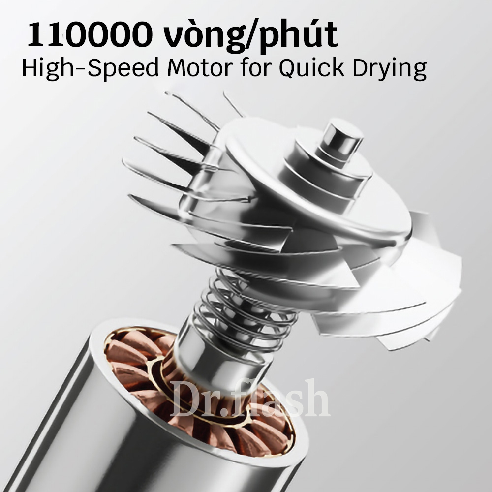 Dr Flash Máy Sấy Tóc 1 tỷ ion âm，Công suất cao, sấy khô nhanh/chăm sóc tóc - Màu hồng | BigBuy360 - bigbuy360.vn