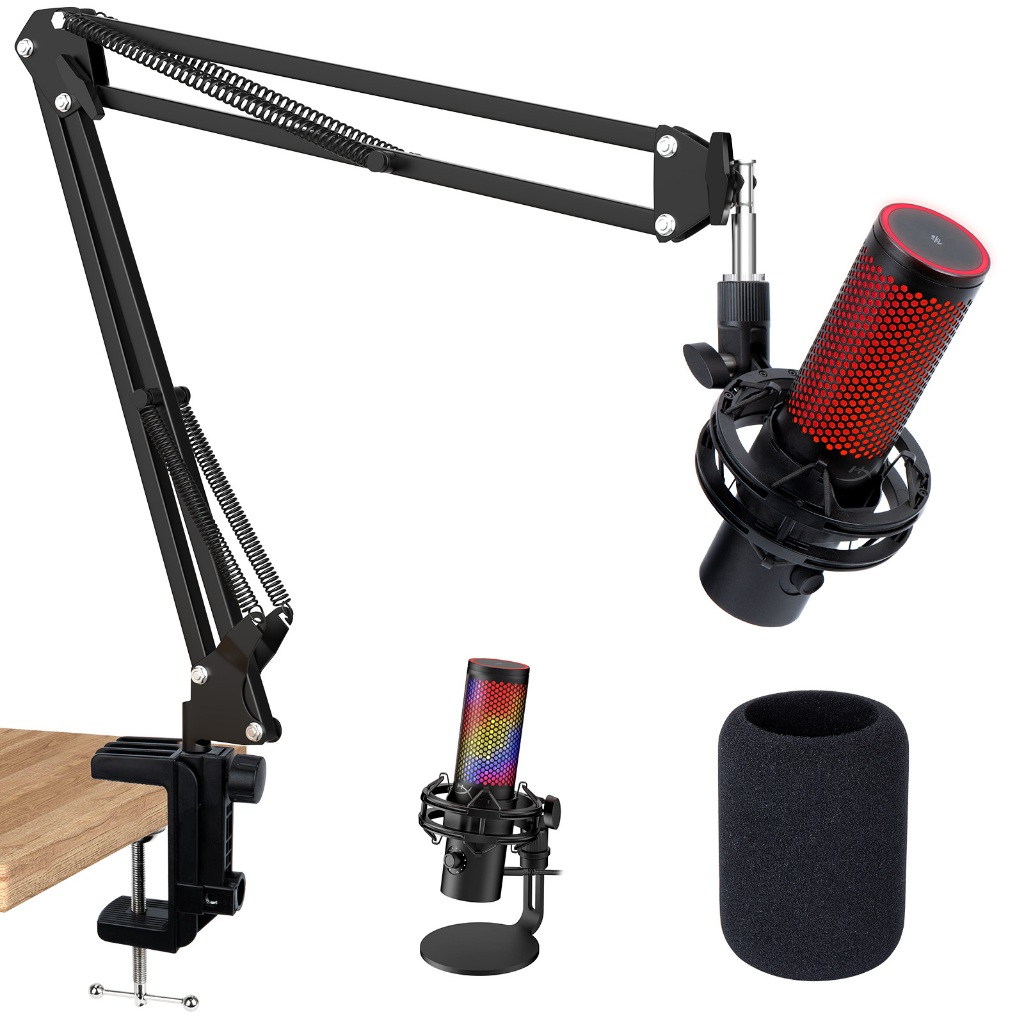 HyperX QuadCast 2 Boom Arm, Mic Arm Micro Arm cho HyperX QuadCast 2 với HyperX QuadCast 2 Pop Filter